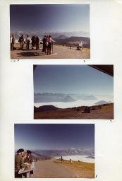 "Zentralkurs des BSSV (Bund Schweizerischer Schwerhörigen-Vereine), 9.-21. Oktober 1977 im Johanniterhof Luzern - Ausflug auf den Rigi, Mittwoch, 19. Oktober 1977 (am Morgen ausgefallene Stunde wurde abends nachgeholt.)" - Kursteilnehmer auf der Rigi