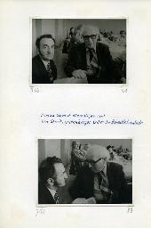 "Der Schwerhörigen-Verein Zürich an der Ersten Senioren-Messe in der Züspa-Halle, 8.-17. Mai 1981" - "Herr Schmied, ehemaliger und Herr Streit, gegenwärtiger Leiter der Hörmittelzentrale"