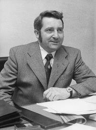 "Mathias Hinterscheid, Generalsekretär EGB" - Portraitblild, vermutlich 1980er-Jahre