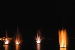 SAFFA 1958: beleuchtete Jets d'eau