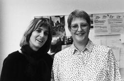 Mirjam Cattin und Helen Giesske, Ciba Geigy Basel, Gewerkschaft Textil, Chemie, Papier (GTCP) Frauenkommission