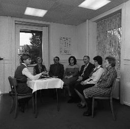 Hörtraining mit Lippenlesen, Geschäftsstelle Pro Audito, Zürich, um 1980