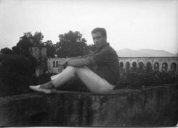 Bob Steffen am Pont du Gard, um 1950