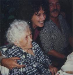 Eliane Staro, Bob Steffen und dessen Mutter Thekla Maria Steffen-Eigenmann, um 1985