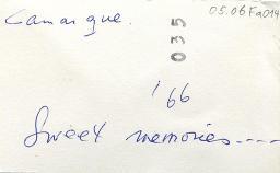 Rückseite: Zelten in der Camargue, "Sweet memories...", Bob Steffen (hinten) und Gerard Kuiper am Fischen, 1966