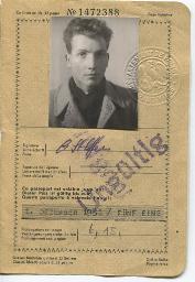 Ungültiger Pass (Gültigkeit bis 1.12.1951), Passfoto Bob Steffen, 1947