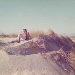Bob Steffen in den Dünen an der Costa Brava, Spanien, 1975