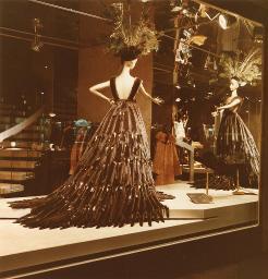 Abendkleid aus einzelnen Nerzfellen, «Büchler», Bob Steffen, um 1980
