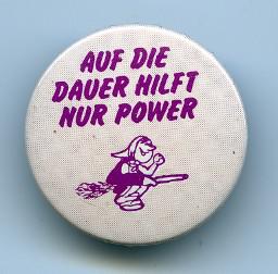 Button "Auf die Dauer hilft nur Power"