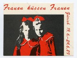 Flyer "Frauen küssen Frauen Zürich 19.6-24.6.89"