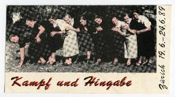 Flyer "Kampf und Hingabe Zürich 19.6-24.6.89"