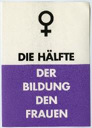 Flyer "(Venuszeichen) Die Hälfte der Bildung den Frauen"