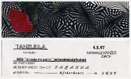 Flyer "Tanzleila für Frauen 4.5.97 Turnhalle Kanzlei Zürich"