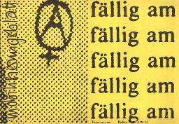 Plakat "Mobilisierungsblatt: fällig am, fällig am...Frauenzentrum Mattengasse 27" -Frauenbefreiungsbewegung-