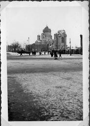 Album Alfred Brauchli, Teil 3/3, Ärzte- und Pflegermission des Schweizerischen Roten Kreuzes an der Ostfront, Winter 1942/1943: "Kathedrale Rostow"