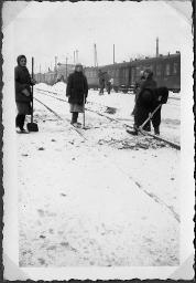 Album Alfred Brauchli, Teil 3/3, Ärzte- und Pflegermission des Schweizerischen Roten Kreuzes an der Ostfront, Winter 1942/1943: "Bahnhof von Jlowaskaja, 22.01.1943"