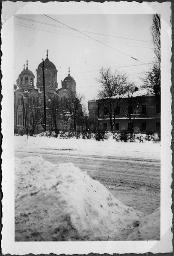 Album Alfred Brauchli, Teil 3/3, Ärzte- und Pflegermission des Schweizerischen Roten Kreuzes an der Ostfront, Winter 1942/1943: "Wladimirkathedrale in Kiew"