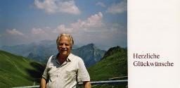 Grusskarte zum Jahreswechsel 2006 auf 2007 von Werner Dietrich an Röbi Rapp und Ernst Ostertag -  Grussbotschaft auf der Rückseite