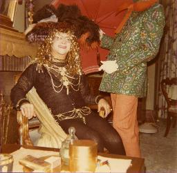 Foto aus Nachlass von Werner Dietrich (im Bild) - Fasnacht bei Bruno Hotz, Färberstrasse 30, ca. 1965