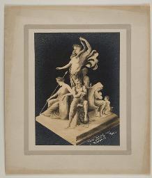 "Swiss Relief Fund Memorial by C. Rohrbach Phil", vermutlich vom Union Helvetia Mitglied C. Rohrbach, abgebildet sind verschiedene Personen, darunter Helvetia, um 1910