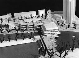 Projektmodell für den Neubau auf dem Drahtschmidli-Areal