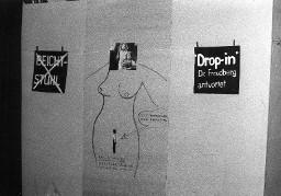 Ironische Sexualberatung Villa Schindlergut, Silhouette einer nackten Frau, "Drop-in Dr. Freudberg antwortet"
