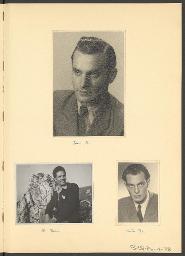 Fotoalbum Nico Kaufmann, 1928–1950 – "Beni St." (oben), "Ali Basel" (unten links), "Milo Ba" (unten rechts), 1950