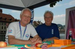 Gesamtschweizerische Lesbian&Gay Pride 2005: "Sowieso" (18.06.2005, Luzern) – Fritz Lehre, Präsident FELS (links)