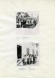 Ferienlager in der Westschweiz, oben: "unsere Kolonie", unten: Helfer-Team, ca. 1960