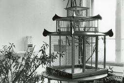 Atelier am Wasser (SAH), selbstgefertigter Vogelkäfig, Zürich, September 1993