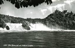 Der Rheinfall mit Schloss Laufen, ca. 1950