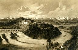 Rheinfall, mit Alpenpanorama