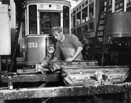 Arbeit im Tramdepot, um ca. 1950