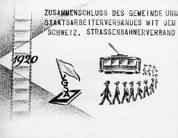 "1920 - Zusammenschluss des Gemeinde- und Staatsarbeiterverbandes mit dem schweiz. Strassenbahnerverband"