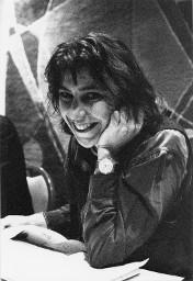 Christine Goll an der Veranstaltung "Zu lange erwerbslos!"; Hotel Bern, Bern; 25. Januar 1995