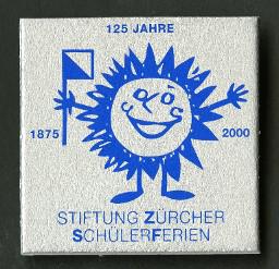 Spendenabzeichen Stiftung Zürcher Schülerferien 125 Jahre 1875-2000