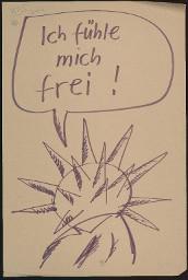 Zürcher Manifest 4.-9. September 1968, handbeschriebenes Plakat (Wandzeitung); "Ich fühle mich frei!"