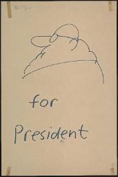 Zürcher Manifest 4.-9. September 1968, handbeschriebenes Plakat (Wandzeitung); "for President"