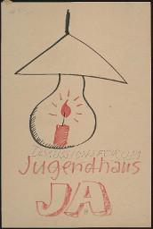 Zürcher Manifest 4.-9. September 1968, handbeschriebenes Plakat (Wandzeitung); "Diskussionsforum - Jugendhaus JA"