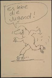 Zürcher Manifest 4.-9. September 1968, handbeschriebenes Plakat (Wandzeitung); "Es lebe die Jugend!"