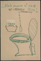Zürcher Manifest 4.-9. September 1968, handbeschriebenes Plakat (Wandzeitung); "... Meh muess si nöd läse! - Tat = Tatsachen (Verdrehung)"