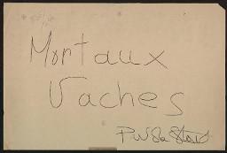 Zürcher Manifest 4.-9. September 1968, handbeschriebenes Plakat (Wandzeitung); "Martaux - Saches"