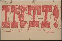 Zürcher Manifest 4.-9. September 1968, handbeschriebenes Plakat (Wandzeitung); "INTI! Peredo"