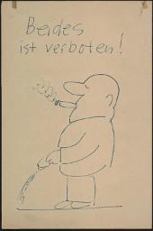 Zürcher Manifest 4.-9. September 1968, handbeschriebenes Plakat (Wandzeitung); "Beides ist verboten!"