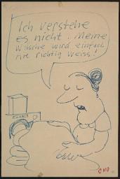 Zürcher Manifest 4.-9. September 1968, handbeschriebenes Plakat (Wandzeitung); "Ich verstehe es nicht. Meine Wäsche wird einfach nie richtig weiss!"