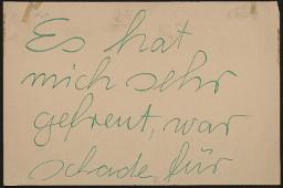Zürcher Manifest 4.-9. September 1968, handbeschriebenes Plakat (Wandzeitung); "Es hat mich sehr gefreut, war schade für..." Zweiter Teil: Signatur F_5093-Zd-304; Dritter Teil: siehe Signatur F_5093-Zd-303