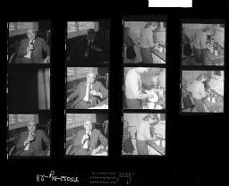 SMUV-Zeitung, Fotoarchiv Negative: Betriebsreportage Rieter AG, Direktor K. Hess; Abtrocknen in der Küche, Juni 1970