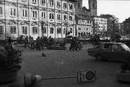 "Demo gegen Repression" - Polizeieinsatz in Zürich auf der Rathausbrücke (Gemüsebrücke), 21.11.1981