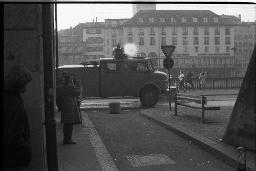 "Demo Limmatquai Hechtplatz 'Schlacht'" - Polizeieinsatz mit Wasserwerfer, 31.01.1981