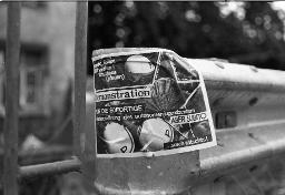 "AJZ", "Demonstration für die sofortige Wiederöffnung des autonomen Jugendzentrum, aber subito ...susch tätschts!" - Infozettel am (geschlossenen) autonomes Jugendzentrum in Zürich, 05.09.1980